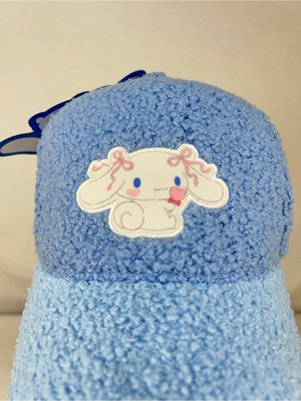 Sanrio Blue Cinnamoroll Plush-Style Kids Hat with White Character Patch